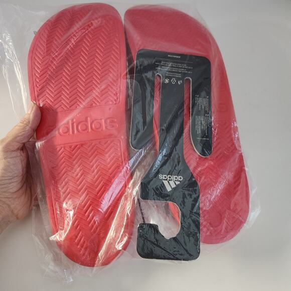 adidas Adilette Shower Slides Men's, Red, Size 13 - Picture 7 of 7